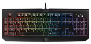 מקלדת משחקי USB שחורה של Razer BlackWidow Chroma