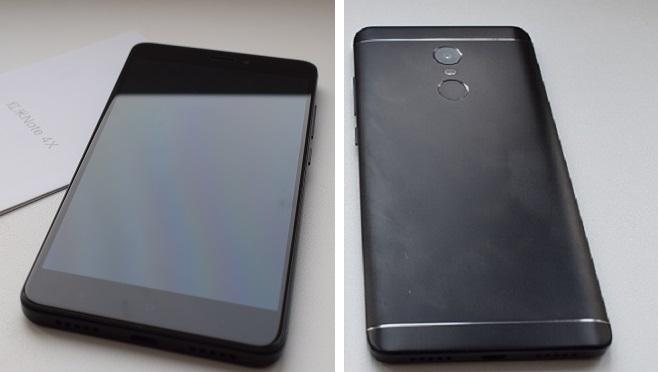 Dimensions and appearance of Xiaomi Note 4X