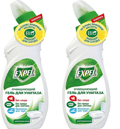 Toilet bowl cleaner from rust and limescale Expel Citrus Fresh