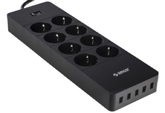 Surge protector with USB Orico HPC-8A5U-BK