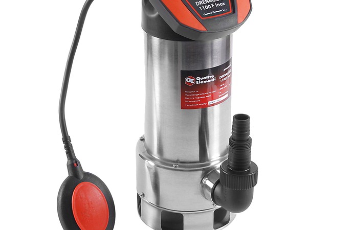 Submersible drainage pump up to 10,000 rubles Quattro Elementi Drenaggio 1100 F Inox