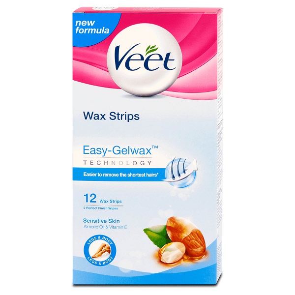 wax strips for depilation of armpits, arms, legs, abdomen, back Veet Easy Gel-Wax Strips